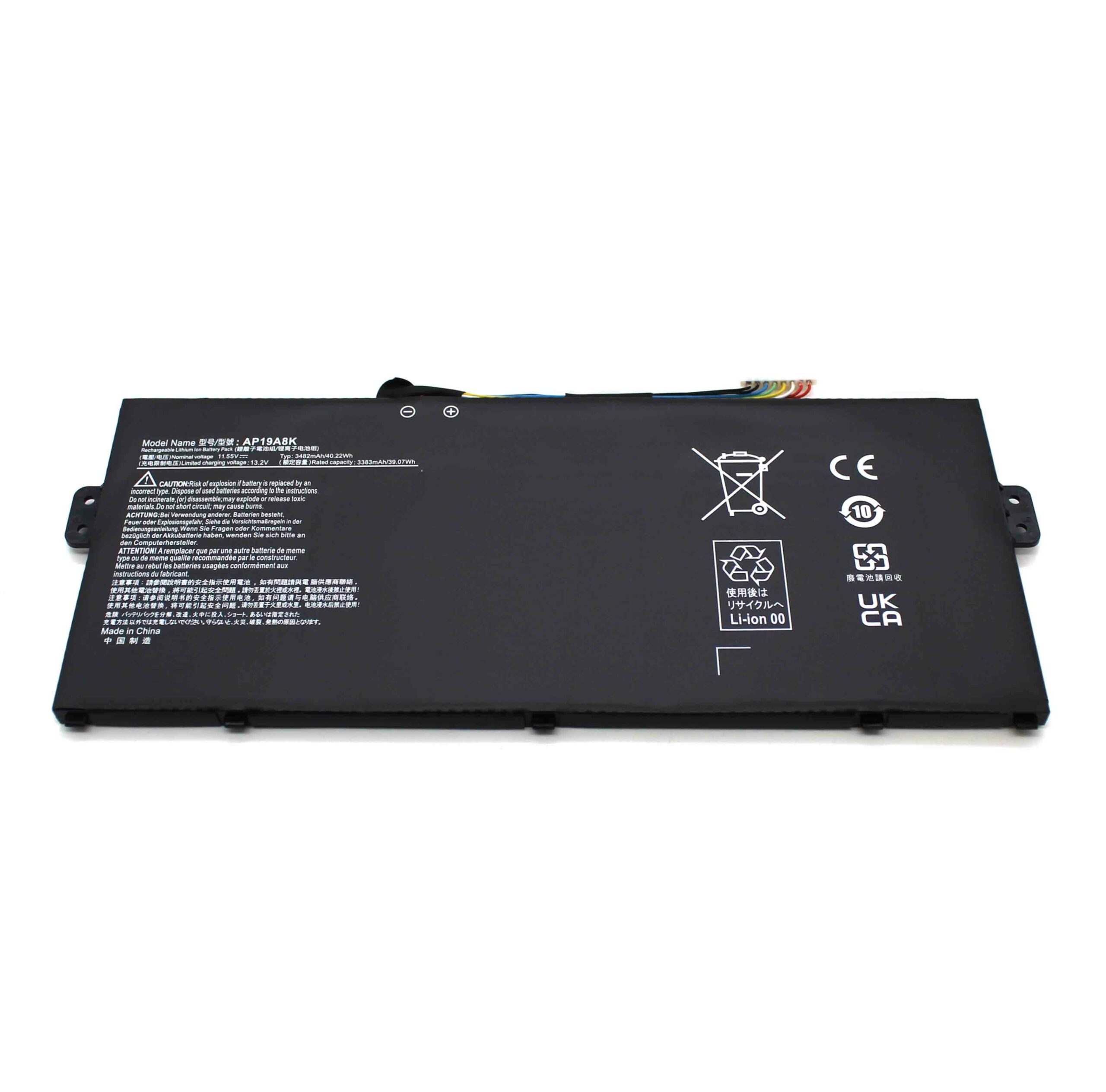 Bateria para Portátil Acer Chromebook Spin 11 AP19A8K – 41Wh 11,55V