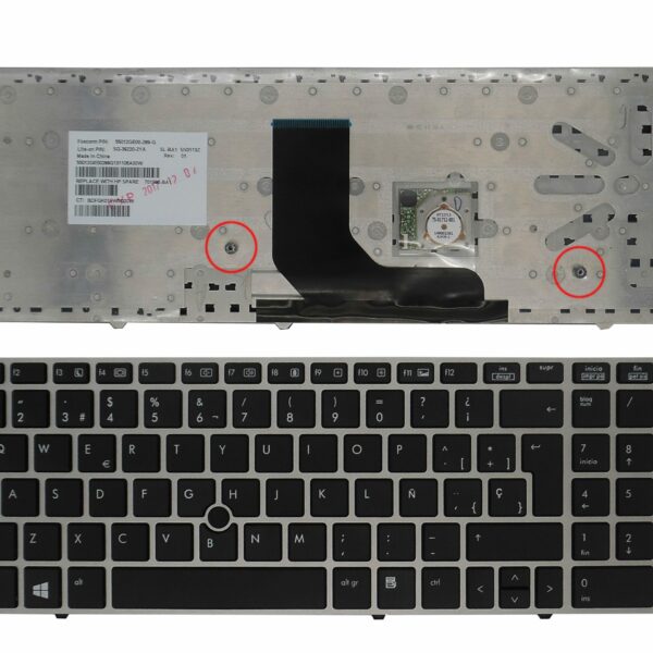 Teclado Portátil HP Probook 6560B 6565B 6570B 6575B Elitebook 8560P 8570P - Espanhol