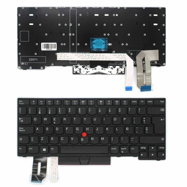 Teclado Retroiluminado Espanhol para Portátil Lenovo ThinkPad T470 T480 T480S T490 T495 E480 E490 L380 L390 L480 L490 Series