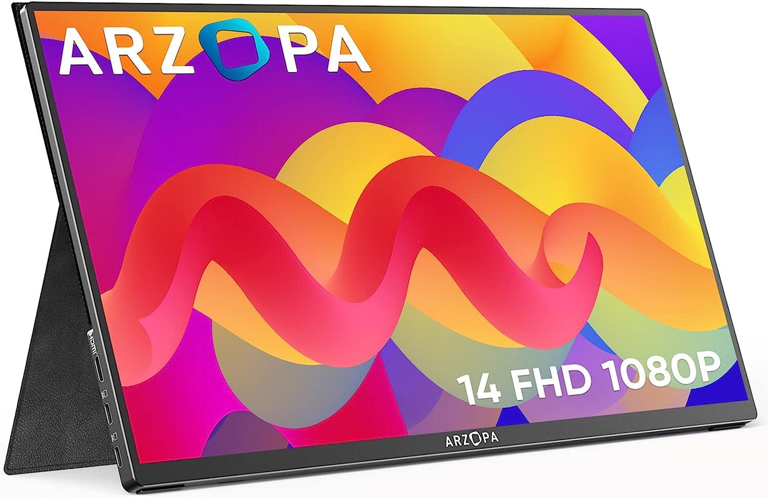 Monitor Portátil ARZOPA A1 GAMUT SLIM 14" FHD IPS HDMI USB-C para PC, Mac, Consolas e Smartphones