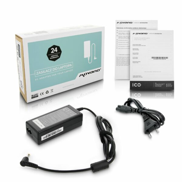 Carregador Movano 19V 3.16A (5.5x2.5) 60W para HP, Toshiba, Acer, Dell e outros