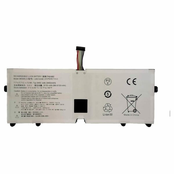Bateria LG Gram 2018 LBS1224E 7.7V 72Wh 9450mAh - Compatível 13Z980 14Z980 15Z980