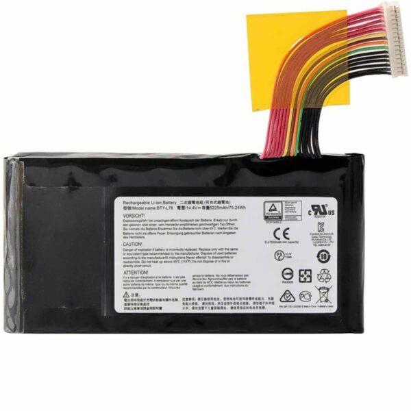 Bateria para Portátil MSI GT62VR GT73VR GT75VR GT83VR - BTY-L78 14,4V 5225mAh Li-Ion