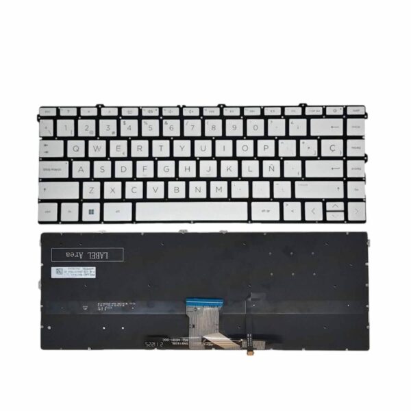 Teclado Portátil HP Pavilion X360 14-DW Prata Retroiluminado Espanhol L96530-071