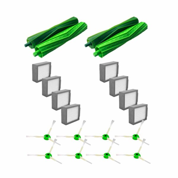 Kit Completo de Peças de Reposição para Aspirador Robot iRobot Roomba - E5 E6 I7 I8 - Escovas HEPA Filtros