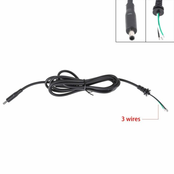 CABO DE ALIMENTAÇÃO DC JACK/CABO 130W MACHO 4.5*3.0MM COM LED PARA DELL 1.8M CABO DE PLUGUE DC 4.5*3.0MM 1.8M 130W