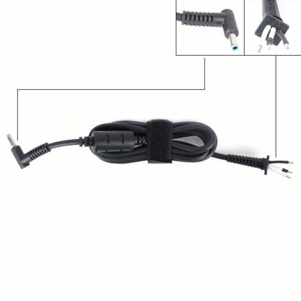 CABO DE ALIMENTAÇÃO DC JACK/CABO 200W MACHO 4.5*3.0MM COM LED PARA HP 1.5M CABO DE PLUGUE DC 4.5*3.0MM 1.5M