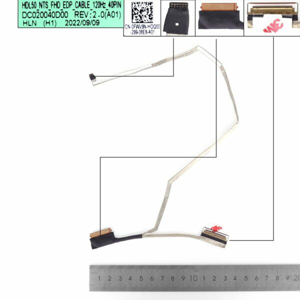 CABO LCD/LED DELL INSPIRON 3520 3525 3521 FHD 40PIN 0,5 0FWV9N DC020040D00