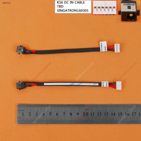 CONECTOR/CABO DC ASUS K56 K56C K56CA K56CM, ASUS S56 S56C S56CA S56CB, ASUS X550C (COM FIO) PJ636