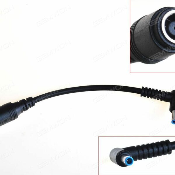 Cabo Conector DC HP Dell 7.4x5.0mm para 4.5x3.0mm com Pino - Adaptador de Alimentação para Portátil