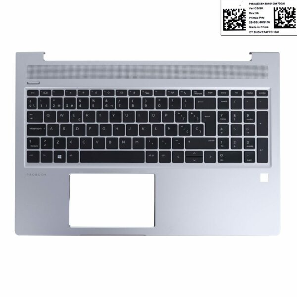 TAMPA SUPERIOR HP PROBOOK 450 G6 G7 455 G6 G7 COM TECLADO SP PRATA