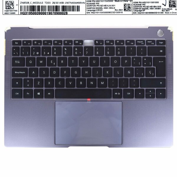 TAMPA SUPERIOR HUAWEI MATEBOOK 13 WRT-W19 W29L WRTB-WFH9L WAH9E