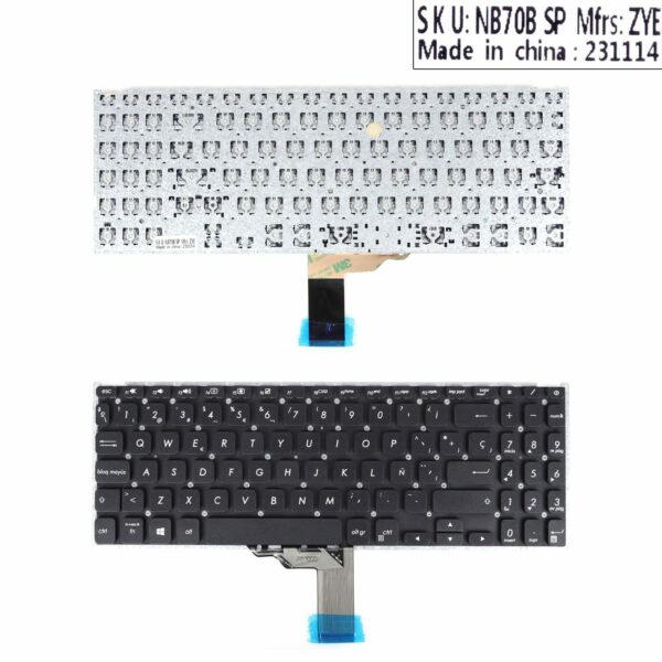 Teclado para Portátil Asus X515 X515DA X515EA X515J X515JA X515UA X515MA Preto