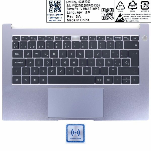 TECLADO RETROILUMINADO PARA PORTÁTIL HONOR MAGICBOOK 14 NBB-WAHP9 W29