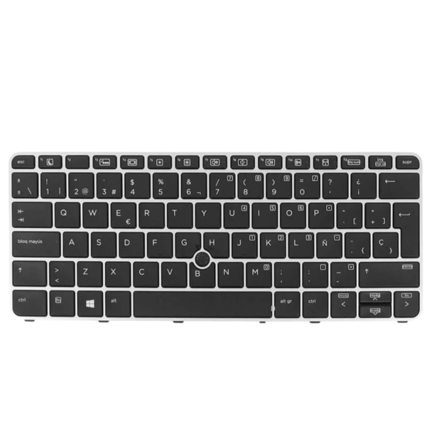 Teclado para Portátil HP EliteBook 820 G3 G4 Prata Espanhol Sem Moldura