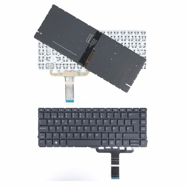 Teclado para Portátil HP ProBook 440 G8 445 G8 Preto com Retroiluminação - Layout Espanhol