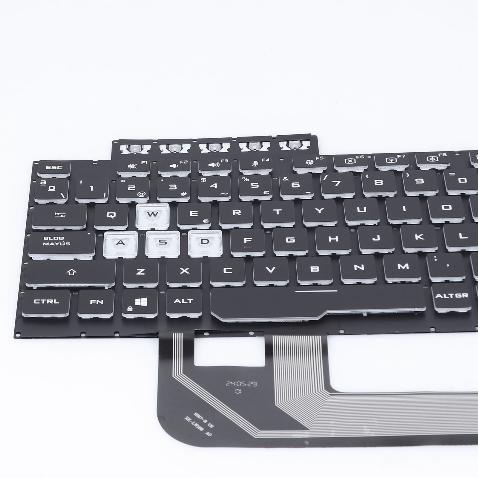 Teclado Retroiluminado Espanhol para Portátil Asus FX506 FA506 FX706 FA706 Series - Preto - Image 3