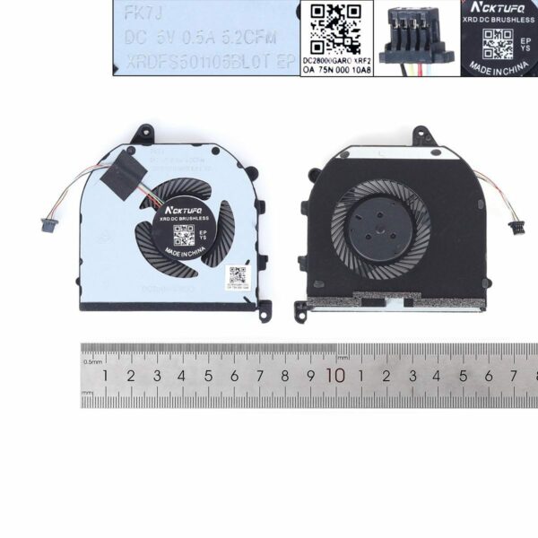 Ventoinha CPU para Portátil Dell XPS15 Series (9570, 7590, M5530, M5540, P56F)