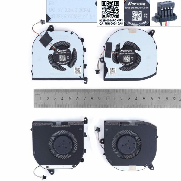 VENTOINHAS CPU + GPU PARA PORTÁTIL DELL XPS15 9570 7590 M5530 M5540 P56F