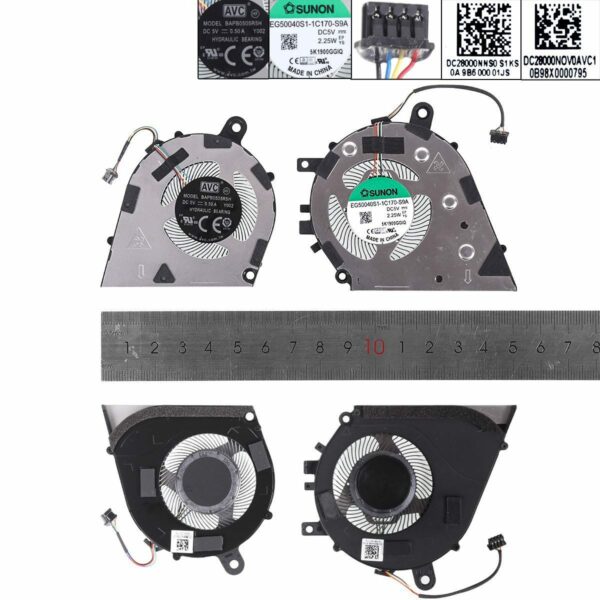Ventoinha para Portátil Lenovo Air-14, S550, IdeaPad FLEX 14 - Compatível com EG50040S1