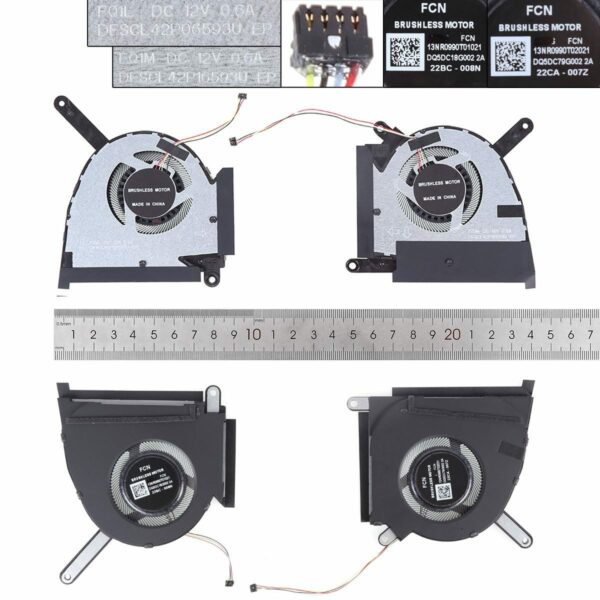 Ventoinhas de Refrigeração para Portátil ASUS FX517 Series (FX517Z, FX517ZR, FX517ZC Air 2022) 12V