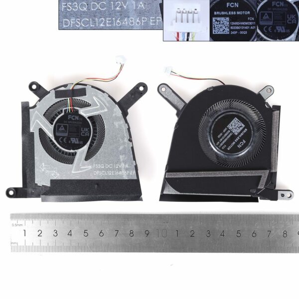 Ventoinha de Refrigeração para Portátil ASUS Pro 5 FX607 FA607 Series - Peça de Substituição