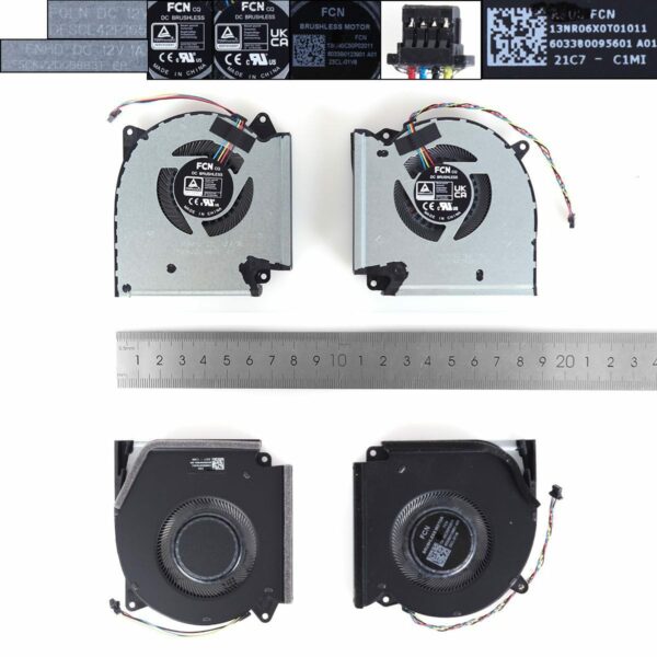 Ventoinhas CPU + GPU para Portátil ASUS ROG G513QY G513QM - 12V