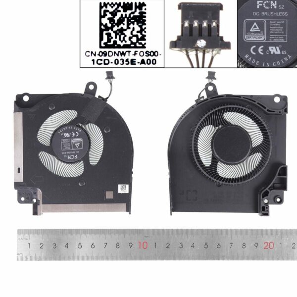 Ventoinha GPU para Portátil Dell Alienware X17 R1 R2 - PN: 09DNWT, 0X63JW
