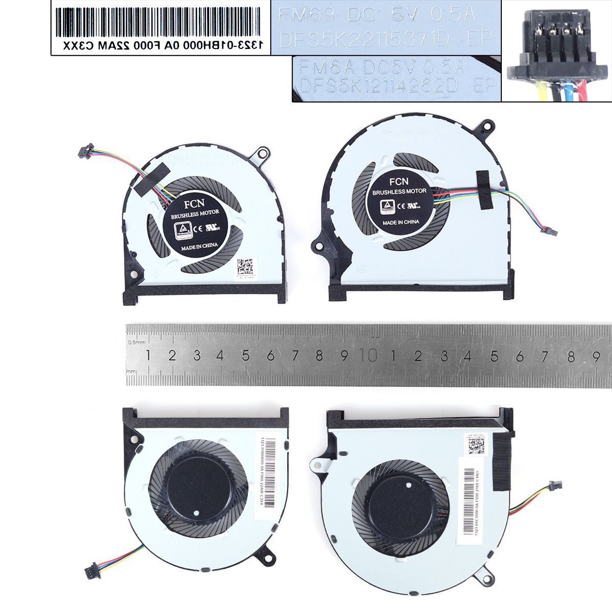 Ventoinha CPU + GPU para Portátil Dell Inspiron 7000 15-7590 7591 P83F - 0MPHWF 0861FC