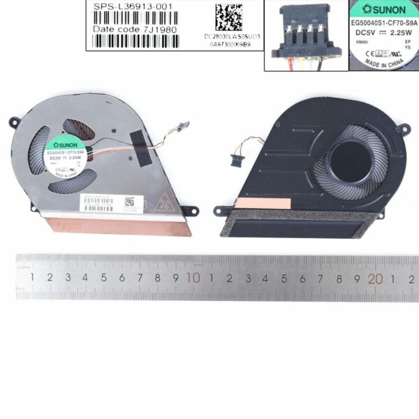 Ventoinha para Portátil HP Chromebook x360 14-DA G1 - TPN-C138 L36913-001