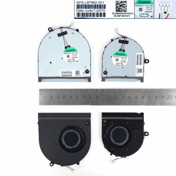 VENTOINHAS CPU + GPU PARA PORTÁTIL HP ENVY 17M-CG TPN-C146 L87962-001 L87961-001
