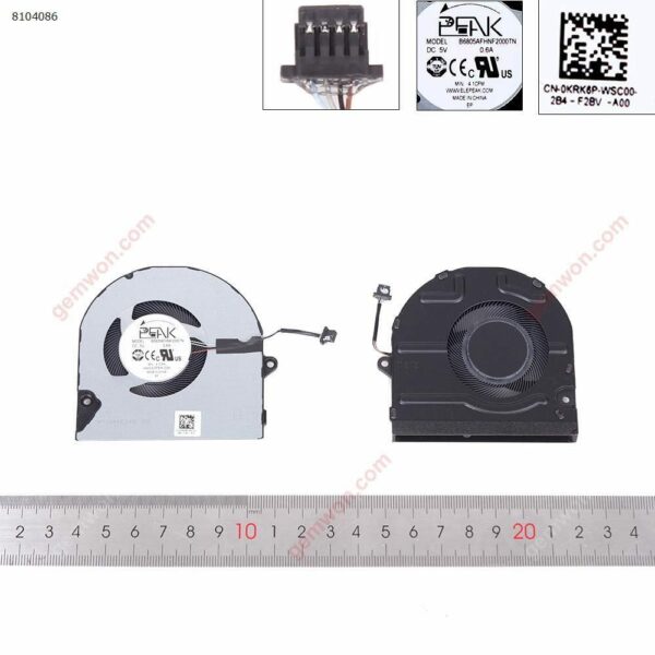 Ventoinha para Portátil Dell Inspiron 5410 5415 5418 5510 5515 7415 - PN 0KRK6P