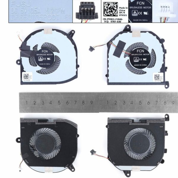 VENTOINHAS PARA PORTATIL DELL XPS 15 9570 15 7590 PRECISION M5530 M5540 P56F