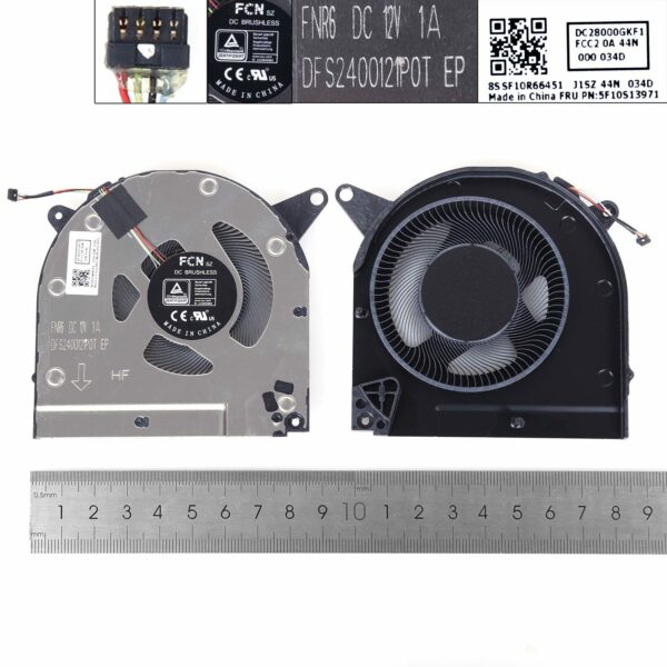 Ventoinha GPU para Portátil Lenovo R9000X S7-15ACH6 S7-15IMH05 2021 - 12V