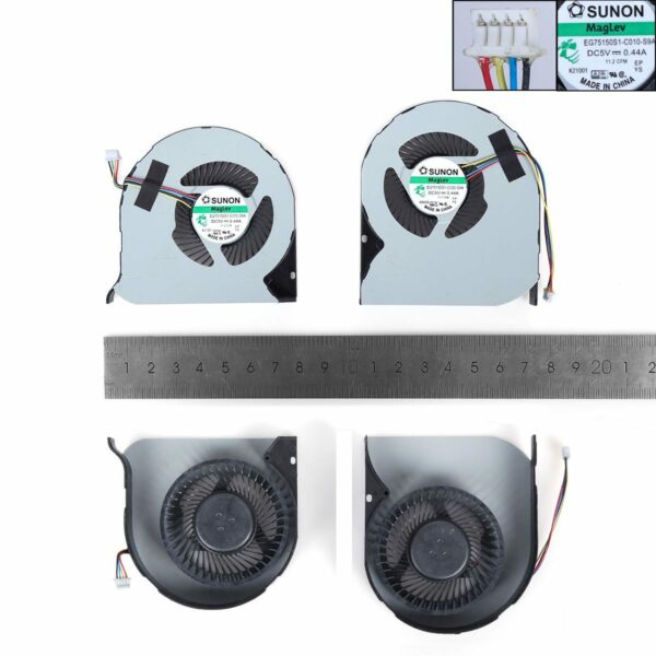Ventoinha de Refrigeração CPU + GPU para Portátil Dell Precision 7510, 7520, M7520