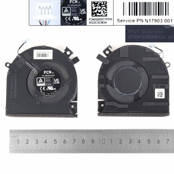 Ventoinha para Portátil HP 15-FA Series | TPN-Q278 TPN-Q279 | Substituição de Alta Qualidade