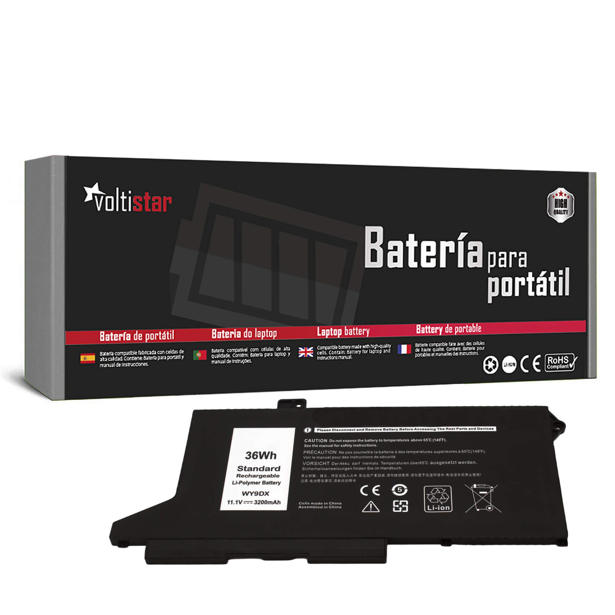 Bateria para Portátil Dell Latitude 5420, 5520, Precision 3560 - WY9DX