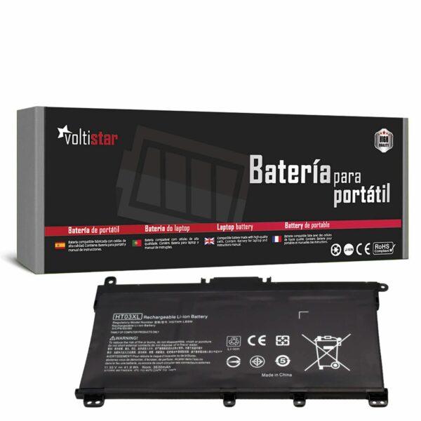 Bateria para Portátil HP HT03XL 11.55V - Compatível com HP 14S-DQ, 15-CS, 17-BY Series e Mais