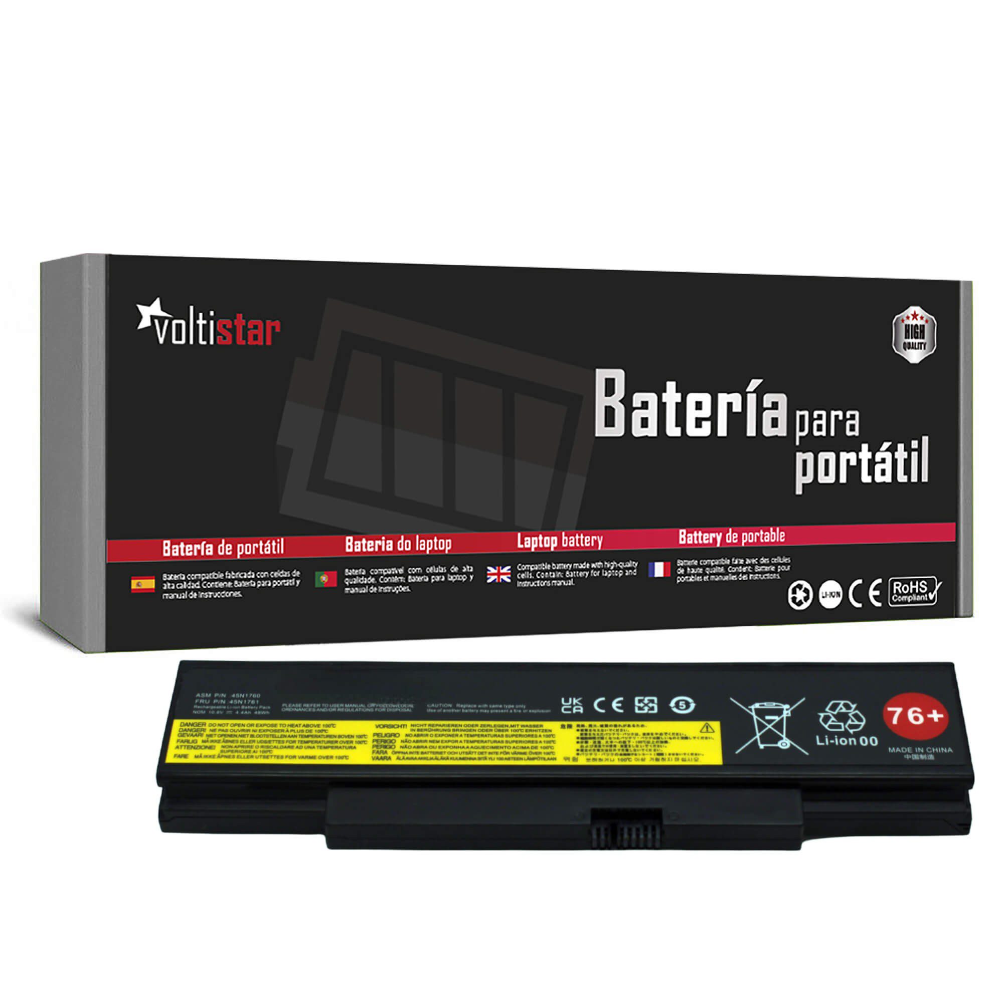 Bateria para Portátil Lenovo ThinkPad Edge E560 E550 E555 E565 Series - 45N1758 45N1761 10.8V 48Wh - Image 2