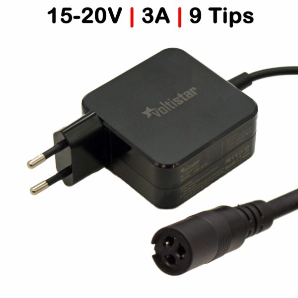 Carregador Universal de Parede Ultra Portátil 45W com 9 Conectores - Compatível com Sony, Samsung, Toshiba, Asus, Lenovo e Acer