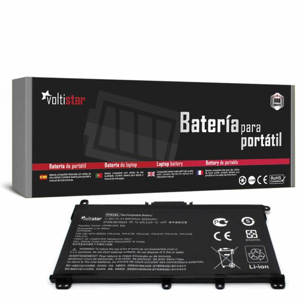 Bateria para Portátil HP Pavilion 14-BP 14-BF 14-BK 15-CC 15-CD 15-CK 17-AR Series, x360, 250 G8, 340S G7 - TF03XL HT03XL 11.55V 39Wh