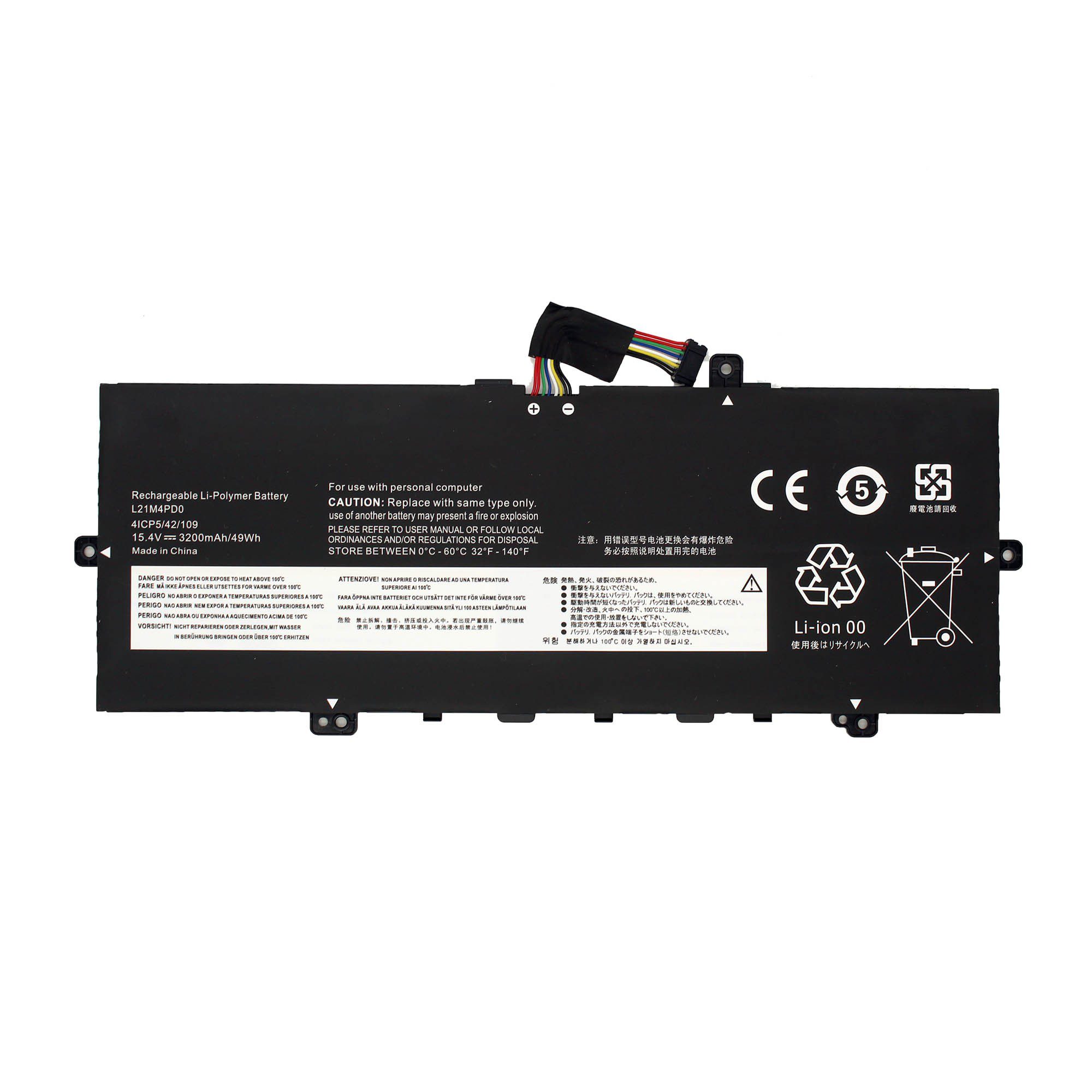Bateria para Portátil Lenovo ThinkBook 13X G2 IAP, 13S G4 IAP Series - L21M4PD0, L21C4PD0 - 15.4V 3200mAh - Image 2