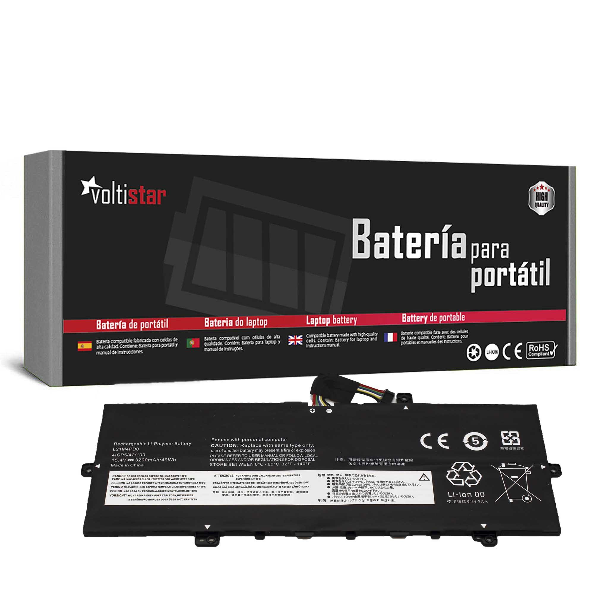 Bateria para Portátil Lenovo ThinkBook 13X G2 IAP, 13S G4 IAP Series - L21M4PD0, L21C4PD0 - 15.4V 3200mAh