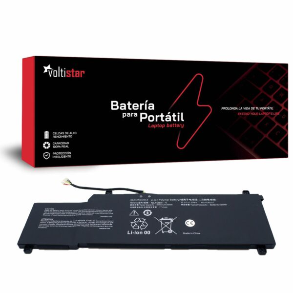 Bateria para Portátil Clevo NL55AU NL50GU NL50G1 NL50RU NL40PU2 NL40GU - P/N NL40BAT-4 - 15.2V 3175mAh 49Wh