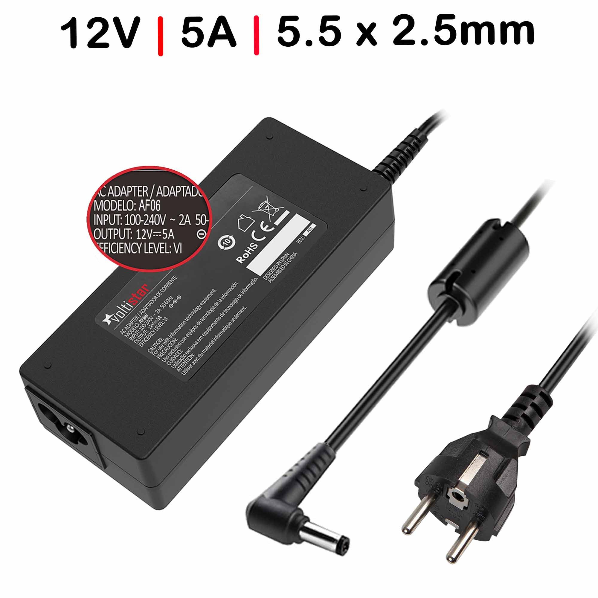 Carregador para Monitor Channel Well Technology PAA060F 12V 5A (60W) - Conector 5.5x2.5mm - Compatível com Monitores Acer, BenQ, AOC, HP e Mais - Image 3