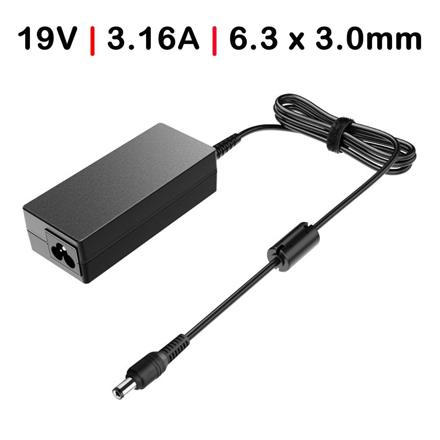 Carregador Portátil Toshiba Satellite 19V 3.16A 60W - Conector 6.3x3.0mm - Compatível com Séries 1000, 1100, 1200, 3000 e Acer TravelMate - Image 3