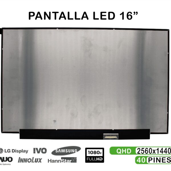 TELA LCD LED DE 16,1" QHD HP VICTUS NE161QHM-NY1 40 PINOS
