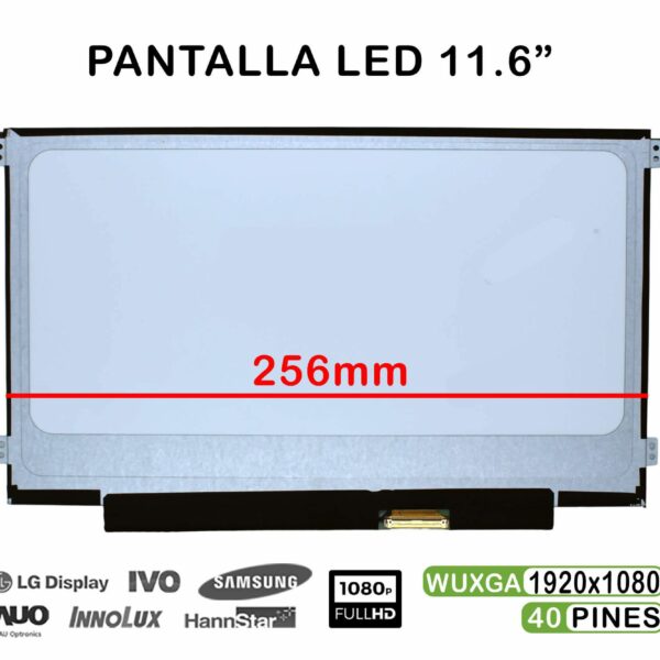 ECRÃ LED 11,6" PARA PORTÁTIL B116XAB01.0 30 PINOS