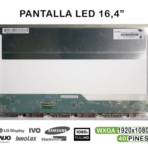 Ecrã LED 16.4" Full HD N164HGE-L11 40 Pinos Inferior Esquerda para Portátil