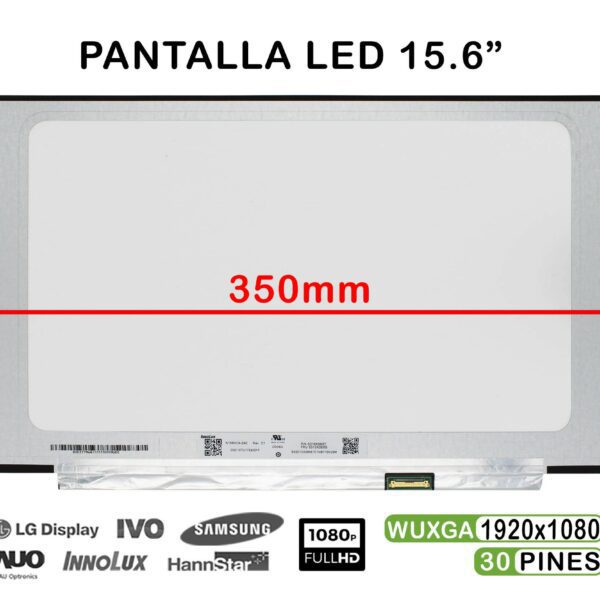 Ecrã LED Fosco 15.6" FHD (1920x1080) 30 Pinos para Portátil - Compatível N156HCE-EN1 N156HGA-EA3
